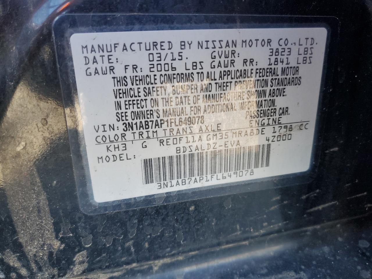 3N1AB7AP1FL649078 2015 Nissan Sentra S