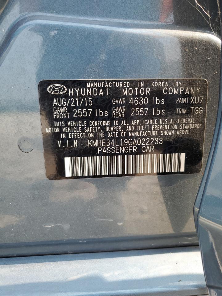 KMHE34L19GA022233 2016 Hyundai Sonata Hybrid