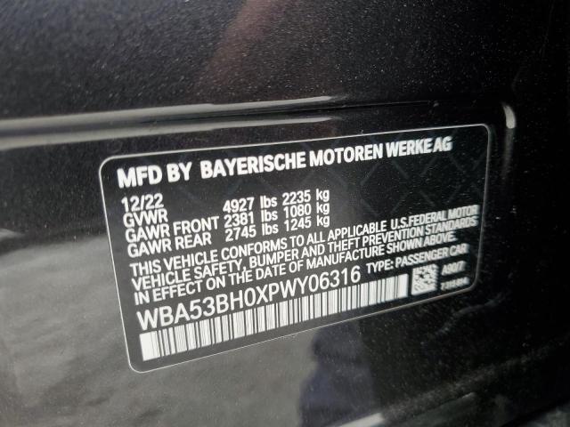 2023 BMW 530 I VIN: WBA53BH0XPWY06316 Lot: 55398424