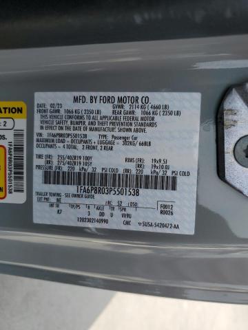 2023 Ford Mustang Mach I VIN: 1FA6P8R03P5501538 Lot: 54036464