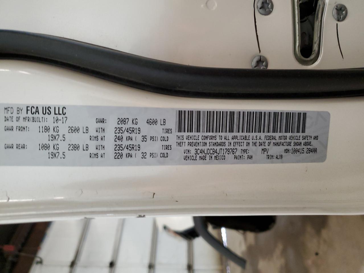 3C4NJDCB4JT179767 2018 Jeep Compass Limited