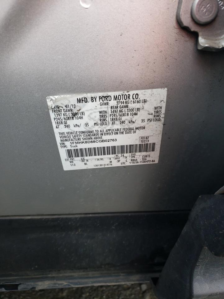 1FMHK8D88CGB02763 2012 Ford Explorer Xlt