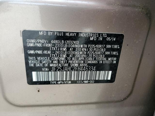 2015 Subaru Forester 2.5I Limited VIN: JF2SJAHC2FH446334 Lot: 54237344