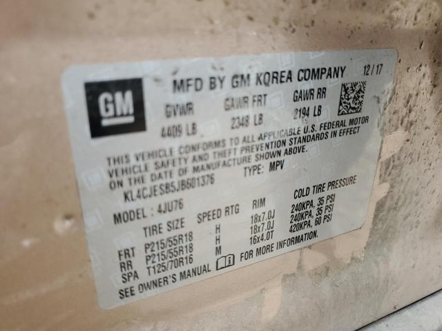 2018 BUICK ENCORE PRE - KL4CJESB5JB601376