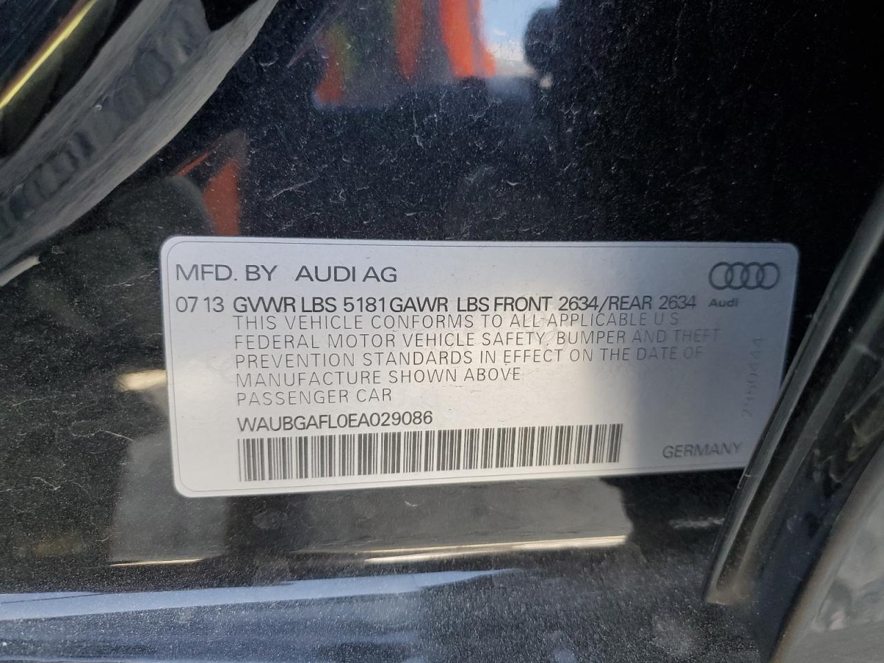 WAUBGAFL0EA029086 2014 Audi S4 Premium Plus