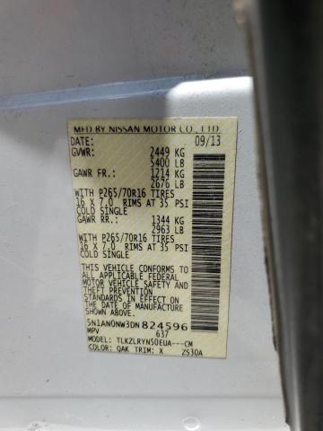 2013 Nissan Xterra X VIN: 5N1AN0NW3DN824596 Lot: 57136074