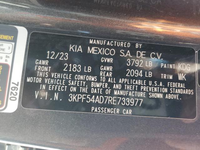 2024 Kia Forte Gt Line VIN: 3KPF54AD7RE733977 Lot: 55624934