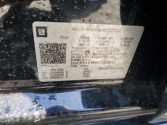 2019 CHEVROLET SILV1500 4 1GCPYFED9KZ104653