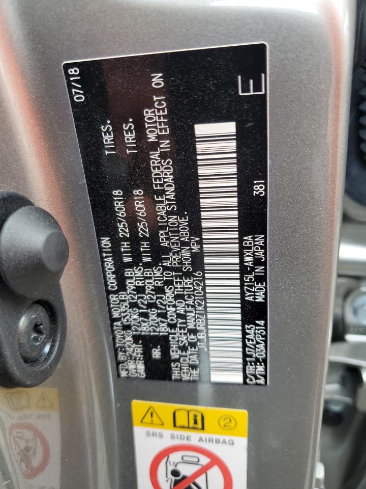 JTJBJRBZ1K2104216 2019 Lexus Nx 300H