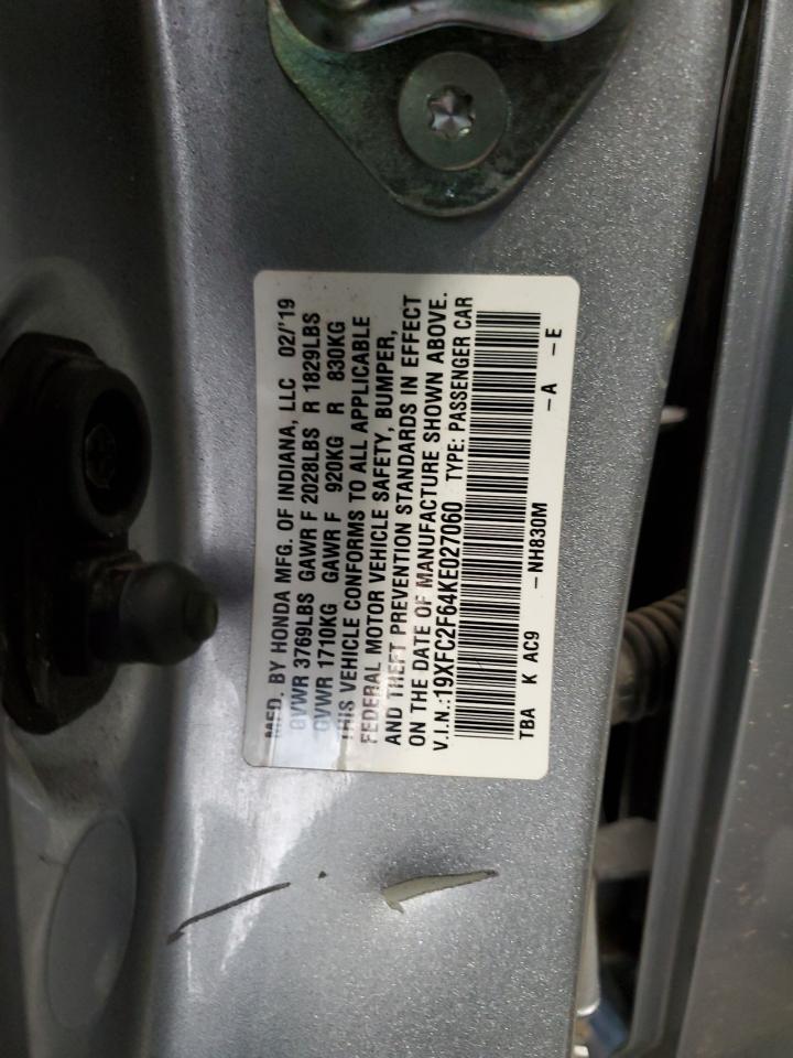 19XFC2F64KE027060 2019 Honda Civic Lx