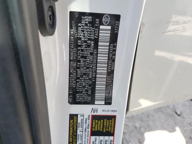 2014 Toyota Avalon Hybrid VIN: 4T1BD1EB2EU020761 Lot: 56165224