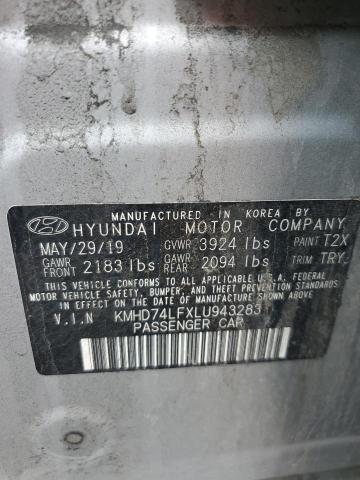 2020 Hyundai Elantra Se VIN: KMHD74LFXLU943283 Lot: 55280894