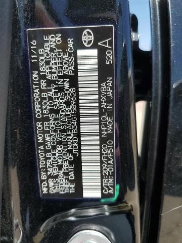 2016 Toyota Prius C VIN: JTDKDTB34G1589628 Lot: 55795044