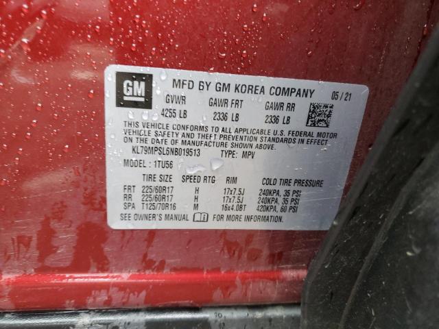 2022 Chevrolet Trailblazer Lt VIN: KL79MPSL6NB019513 Lot: 56476404