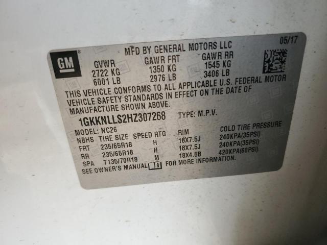 2017 GMC Acadia Sle VIN: 1GKKNLLS2HZ307268 Lot: 56254854