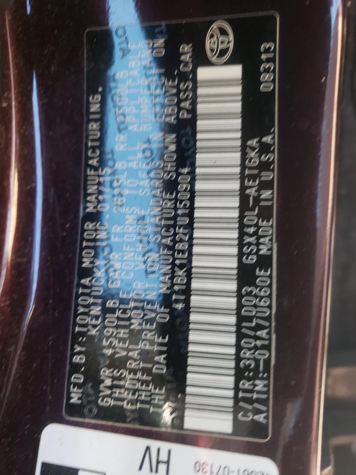 4T1BK1EB2FU150904 2015 Toyota Avalon Xle