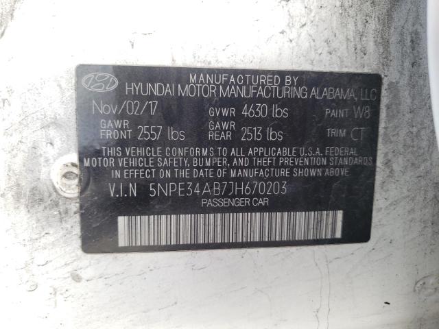 2018 HYUNDAI SONATA SPO - 5NPE34AB7JH670203