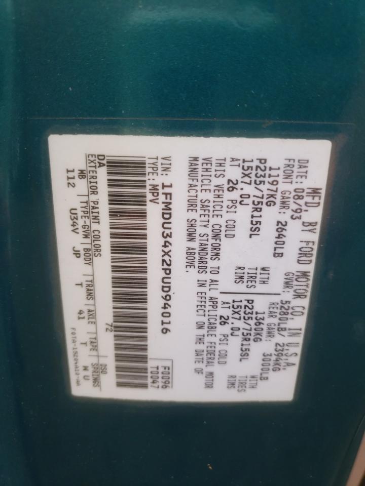 1FMDU34X2PUD94016 1993 Ford Explorer