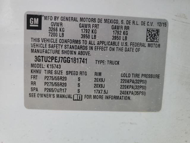 2016 GMC Sierra K1500 Denali VIN: 3GTU2PEJ7GG181741 Lot: 55302394