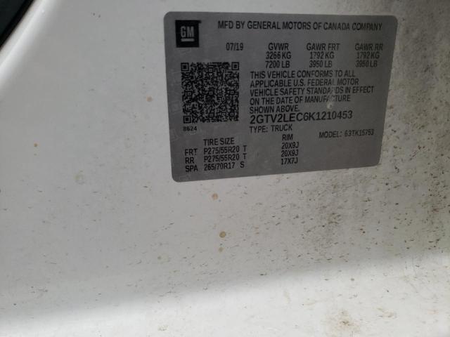 2019 GMC Sierra Limited K1500 VIN: 2GTV2LEC6K1210453 Lot: 54835524