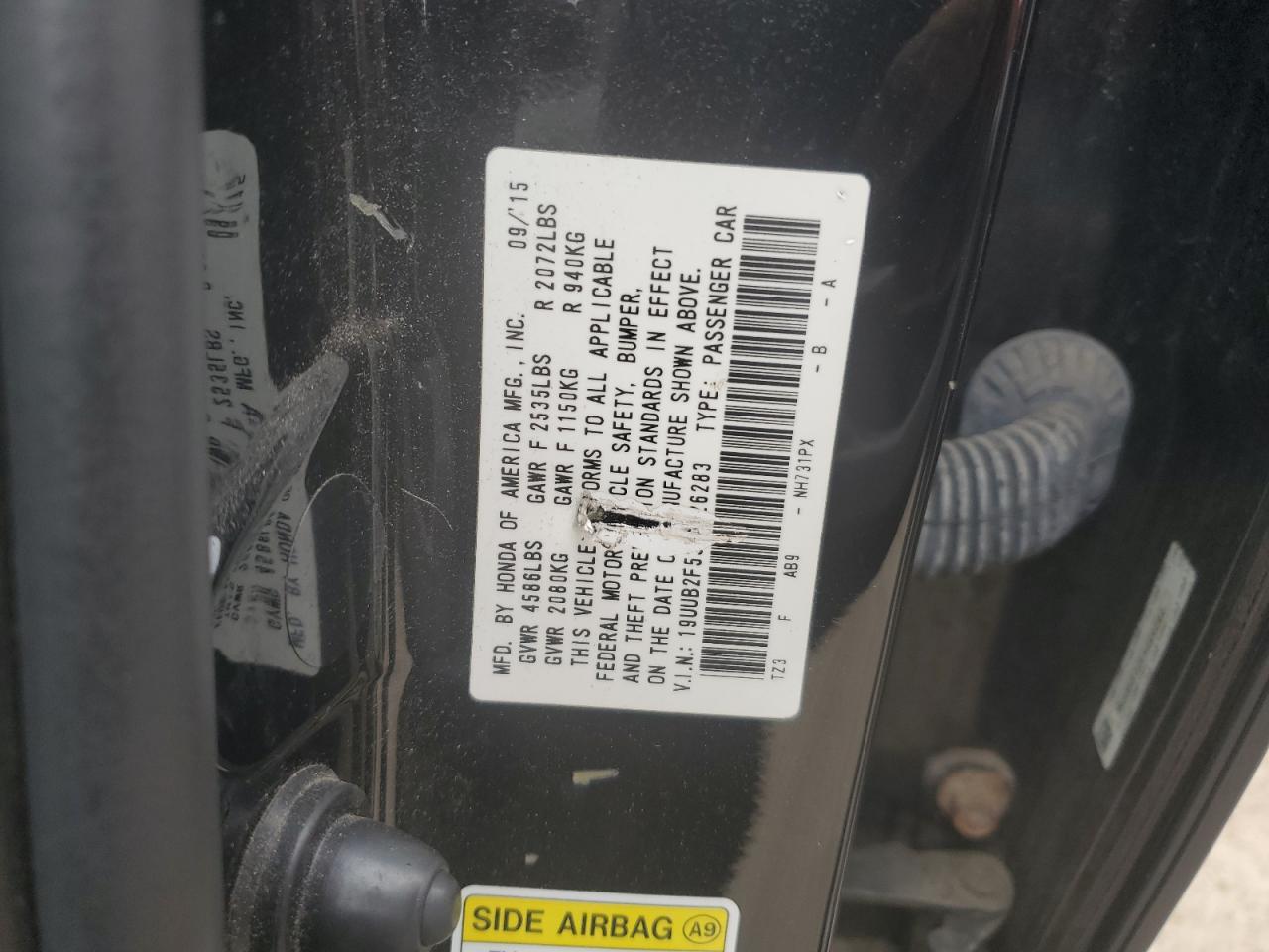 19UUB2F53FA026283 2015 Acura Tlx Tech