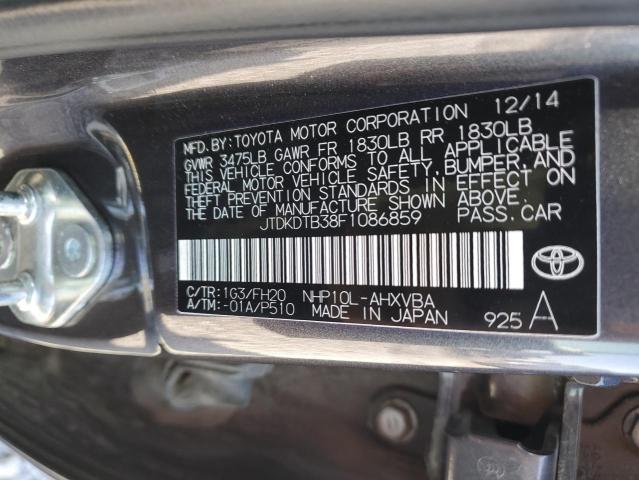 2015 Toyota Prius C VIN: JTDKDTB38F1086859 Lot: 56077404