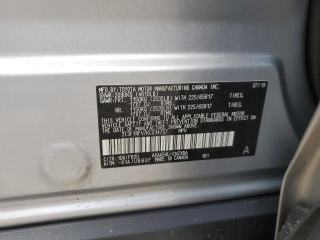 2T3F1RFV7KC034757 2019 TOYOTA RAV 4 - Image 12