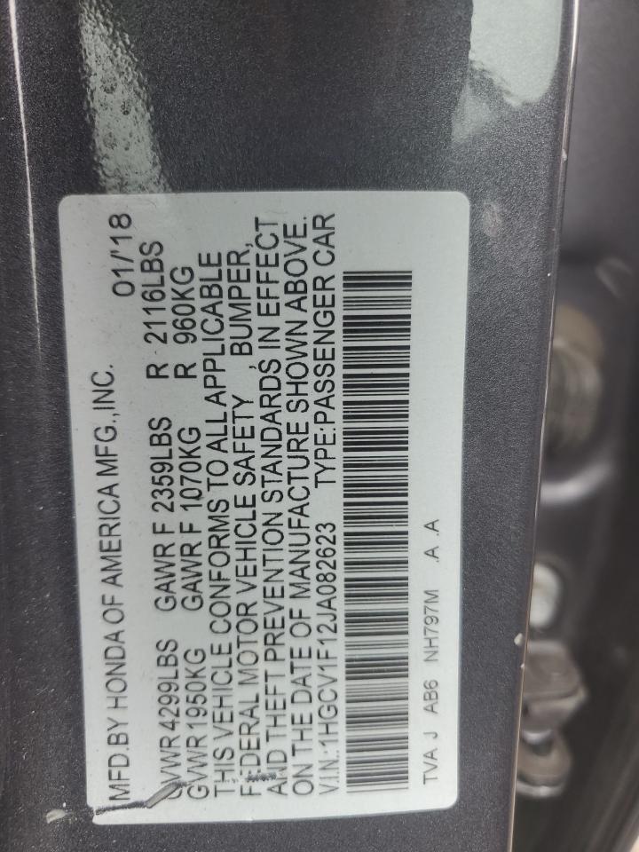 1HGCV1F12JA082623 2018 Honda Accord Lx