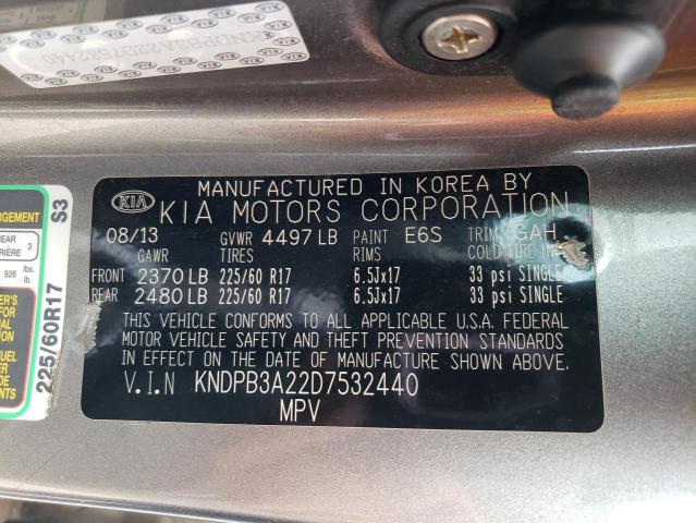 2013 Kia Sportage Base VIN: KNDPB3A22D7532440 Lot: 54398754