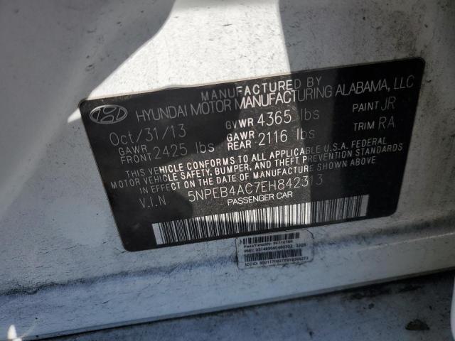 2014 Hyundai Sonata Gls VIN: 5NPEB4AC7EH842313 Lot: 55936364
