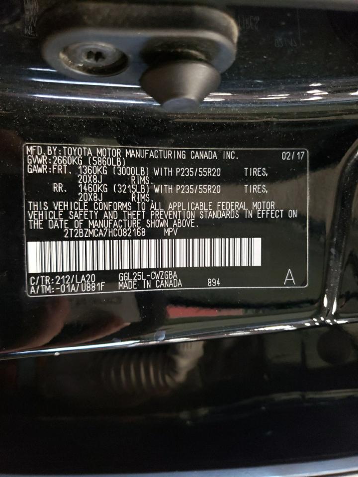 2T2BZMCA7HC082168 2017 Lexus Rx 350 Base