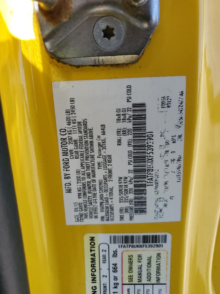 1FATP8UHXF5392901 2015 Ford Mustang