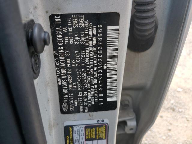 2013 Kia Sorento Lx VIN: 5XYKT3A62DG378969 Lot: 55514554