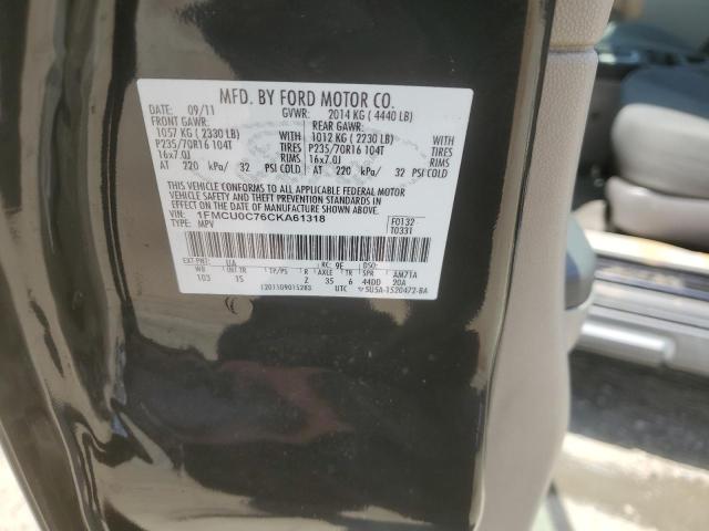 1FMCU0C76CKA61318 2012 Ford Escape Xls