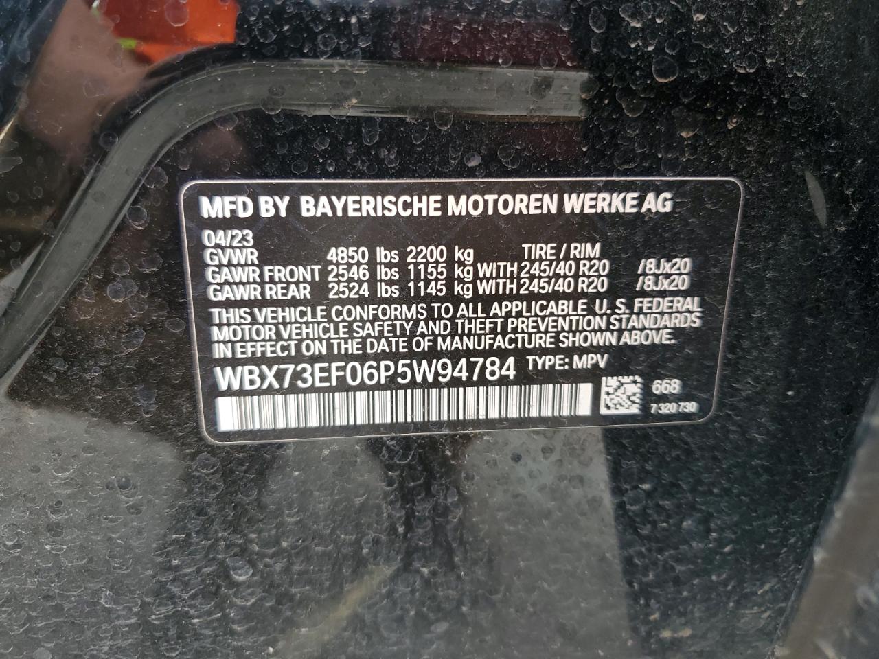 WBX73EF06P5W94784 2023 BMW X1 xDrive28I