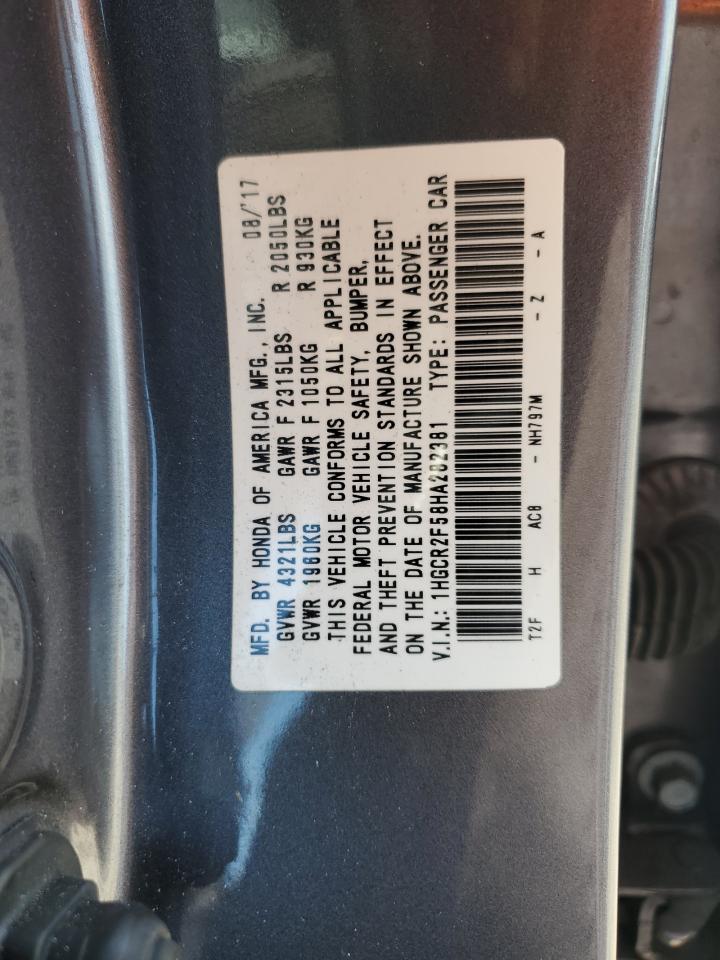 1HGCR2F58HA282381 2017 Honda Accord Sport