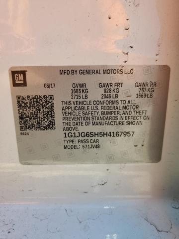 2017 CHEVROLET SONIC - 1G1JG6SH5H4167957