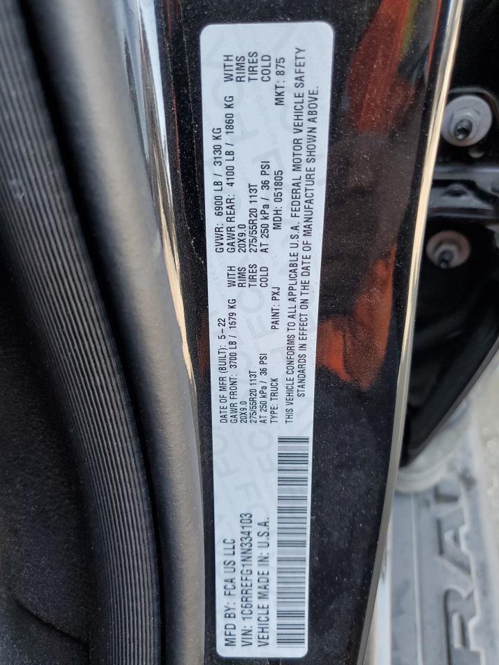 1C6RREFG1NN334103 2022 Ram 1500 Big Horn/Lone Star