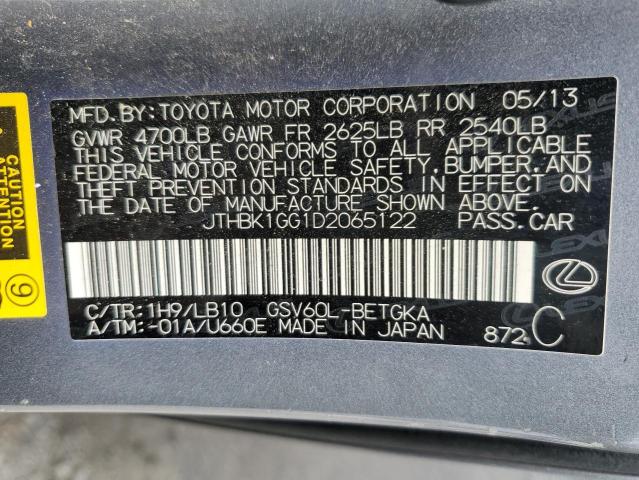 2013 Lexus Es 350 VIN: JTHBK1GG1D2065122 Lot: 53832624