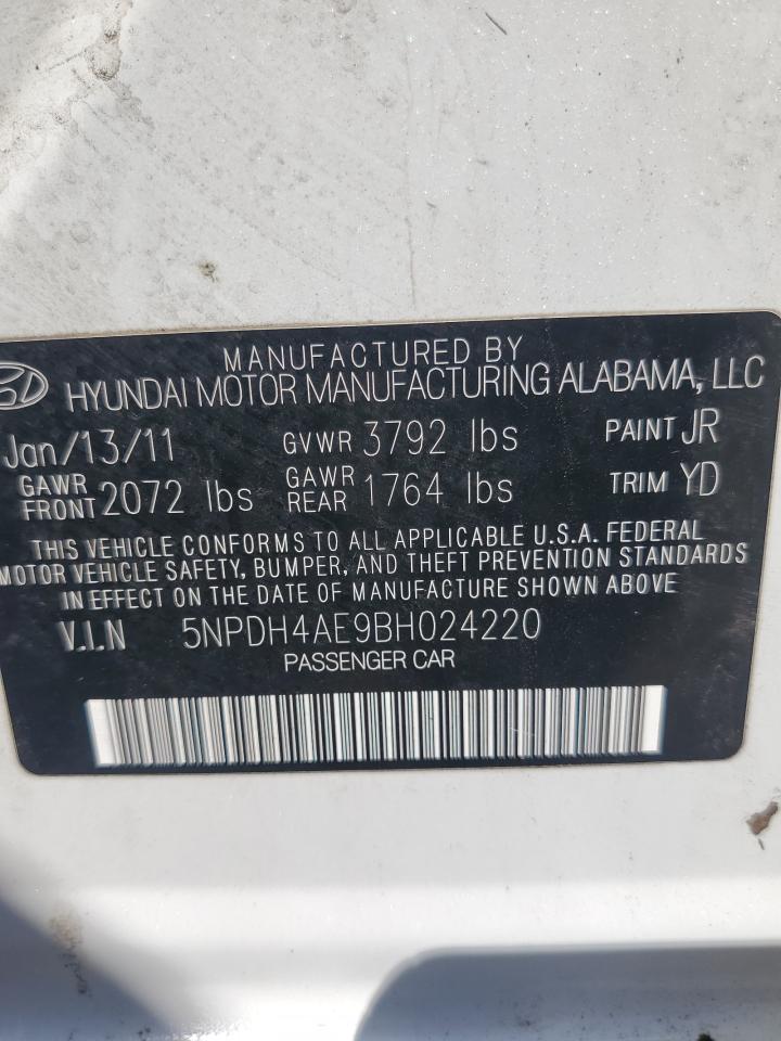 5NPDH4AE9BH024220 2011 Hyundai Elantra Gls