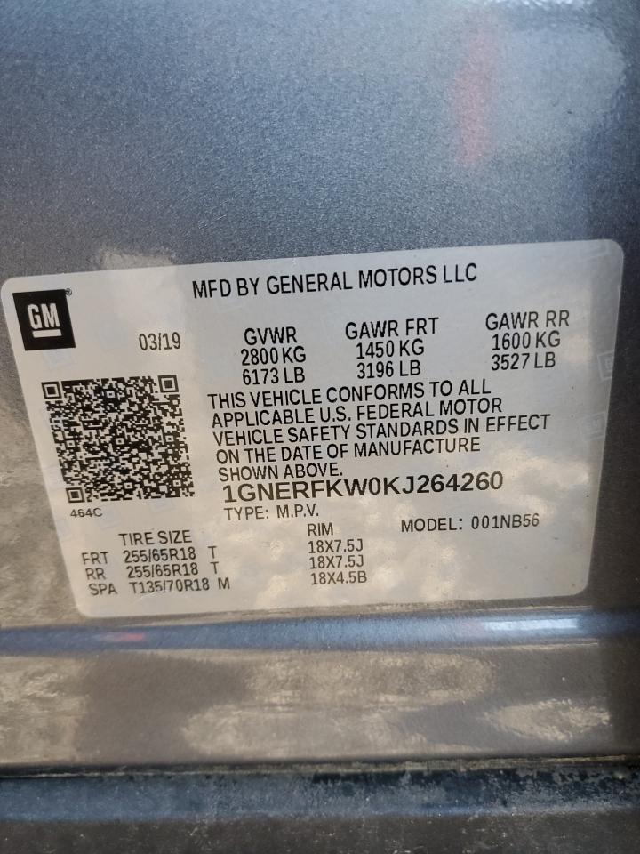 1GNERFKW0KJ264260 2019 Chevrolet Traverse Ls