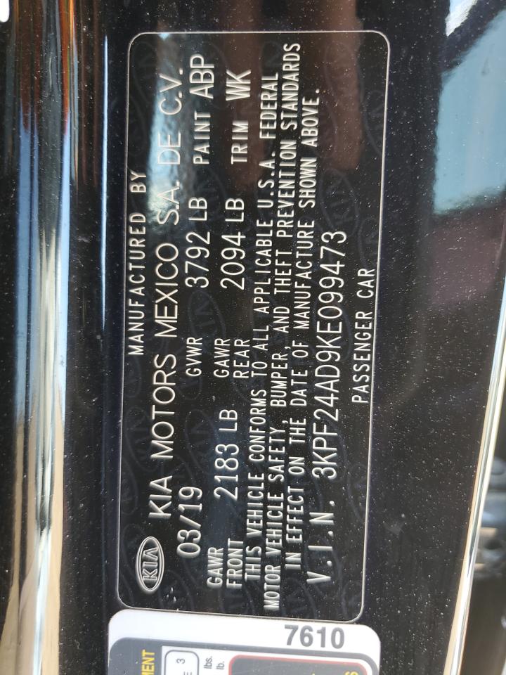 3KPF24AD9KE099473 2019 Kia Forte Fe