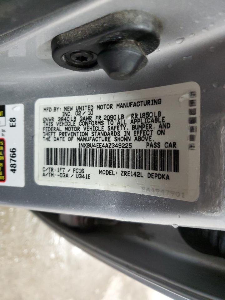 1NXBU4EE4AZ349225 2010 Toyota Corolla Base