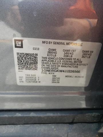 2018 Chevrolet Traverse Lt VIN: 1GNERGKW4JJ226566 Lot: 55686864