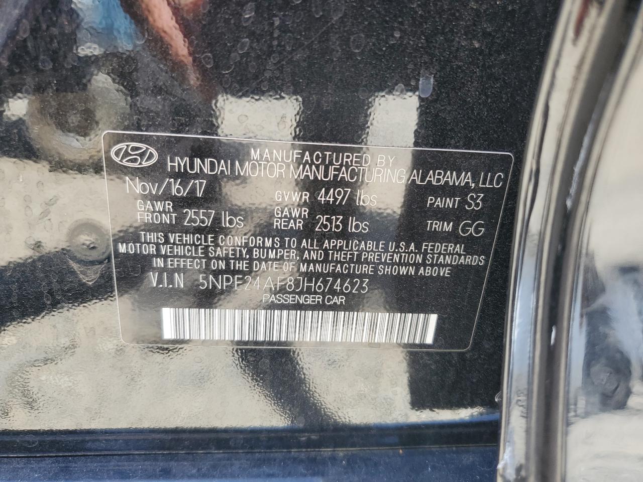 5NPE24AF8JH674623 2018 Hyundai Sonata Se
