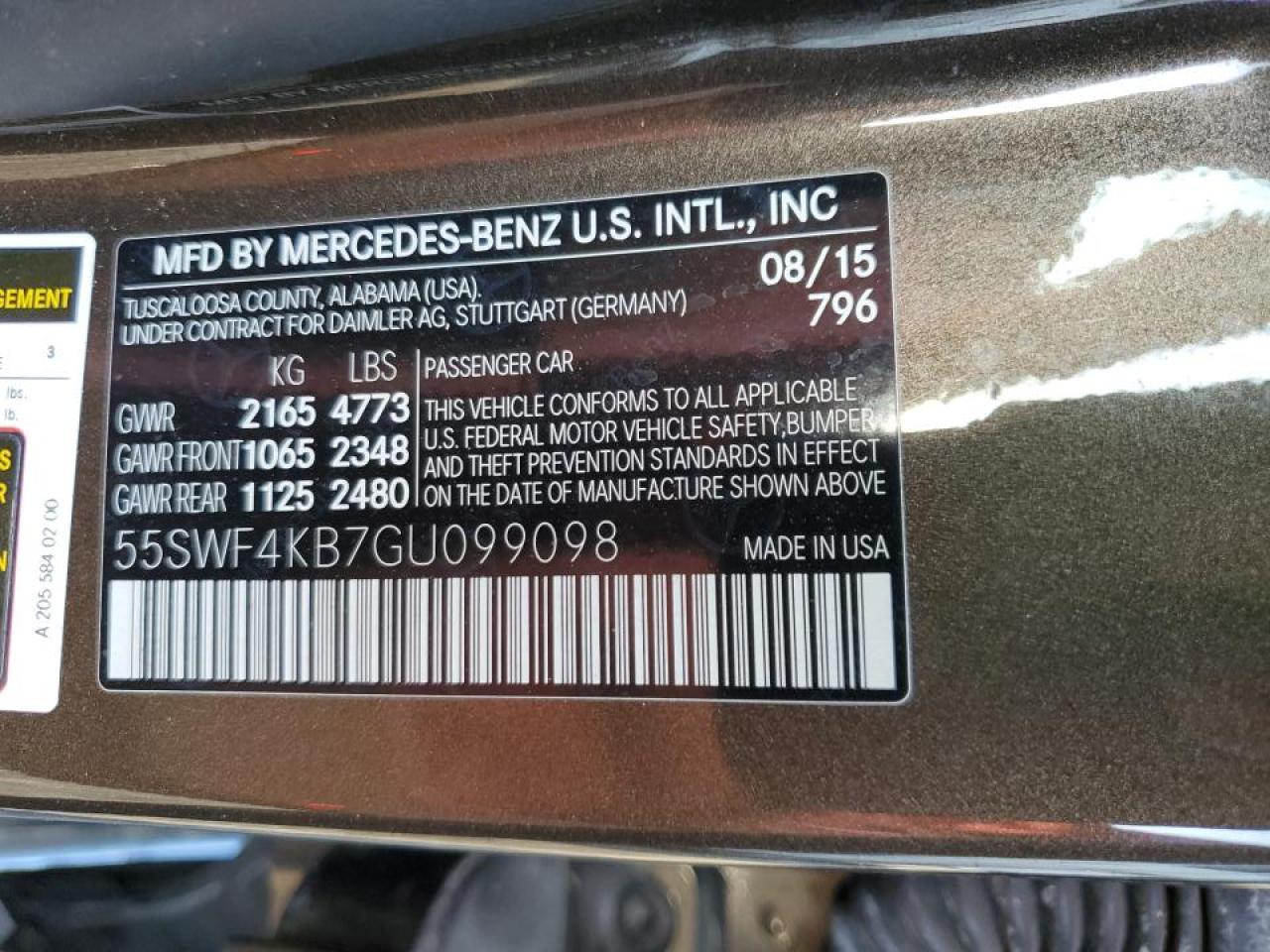 55SWF4KB7GU099098 2016 Mercedes-Benz C 300 4Matic