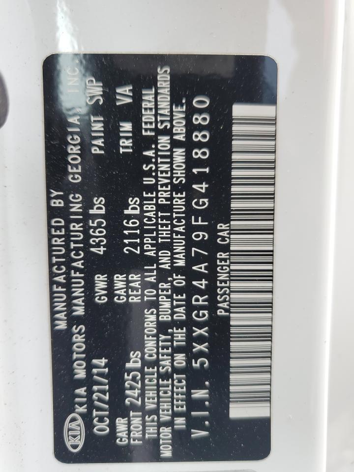 5XXGR4A79FG418880 2015 Kia Optima Sx