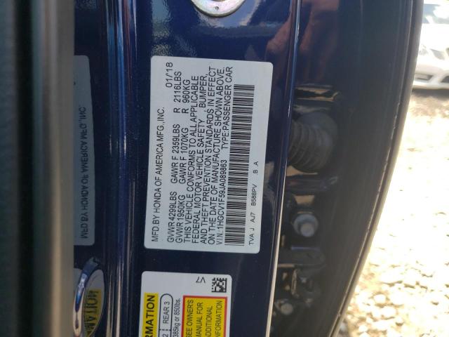 2018 HONDA ACCORD EXL - 1HGCV1F59JA089863