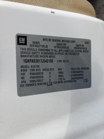 2007 GMC Yukon Denali VIN: 1GKFK63817J342168 Lot: 53703304