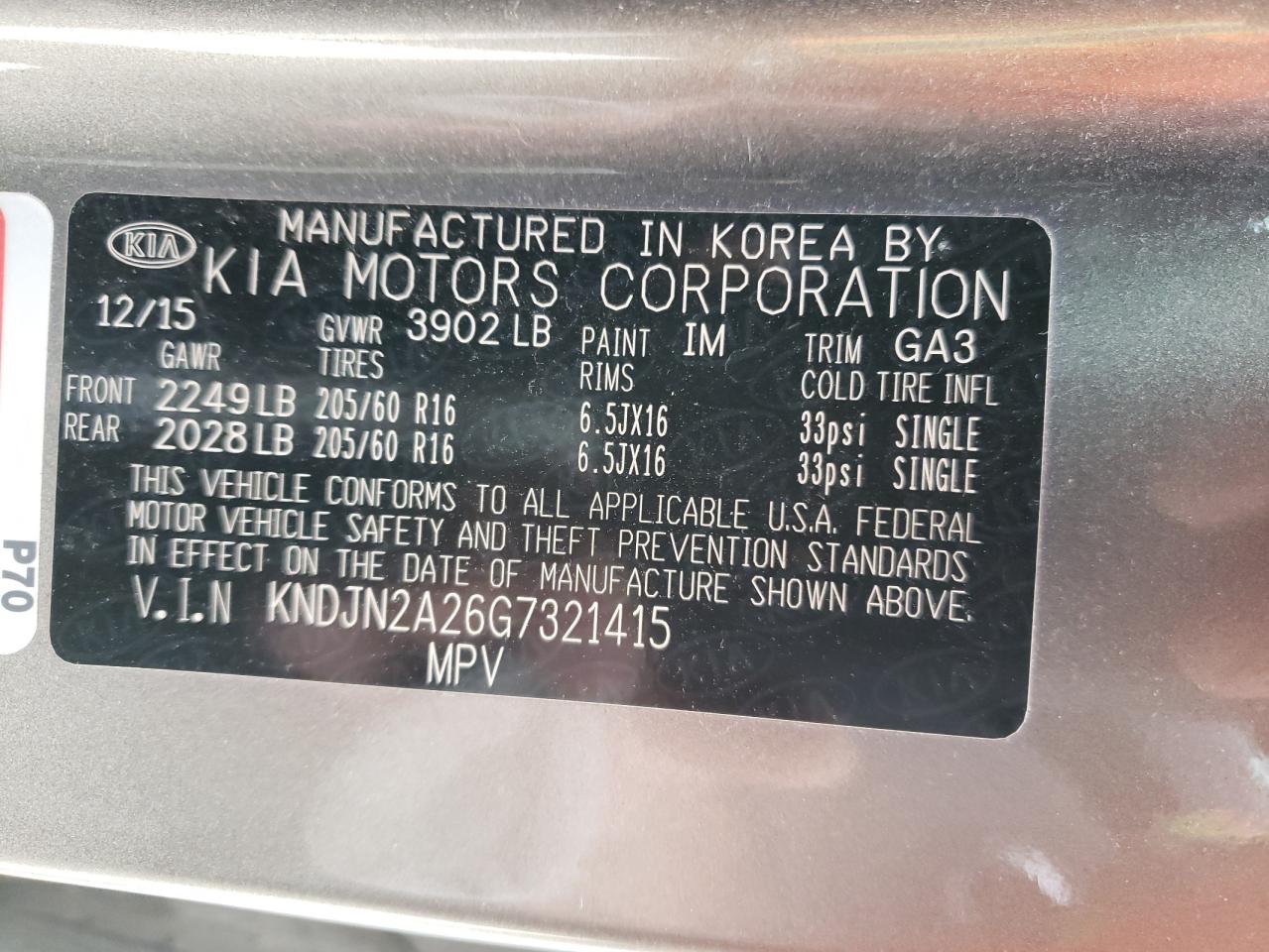 KNDJN2A26G7321415 2016 Kia Soul